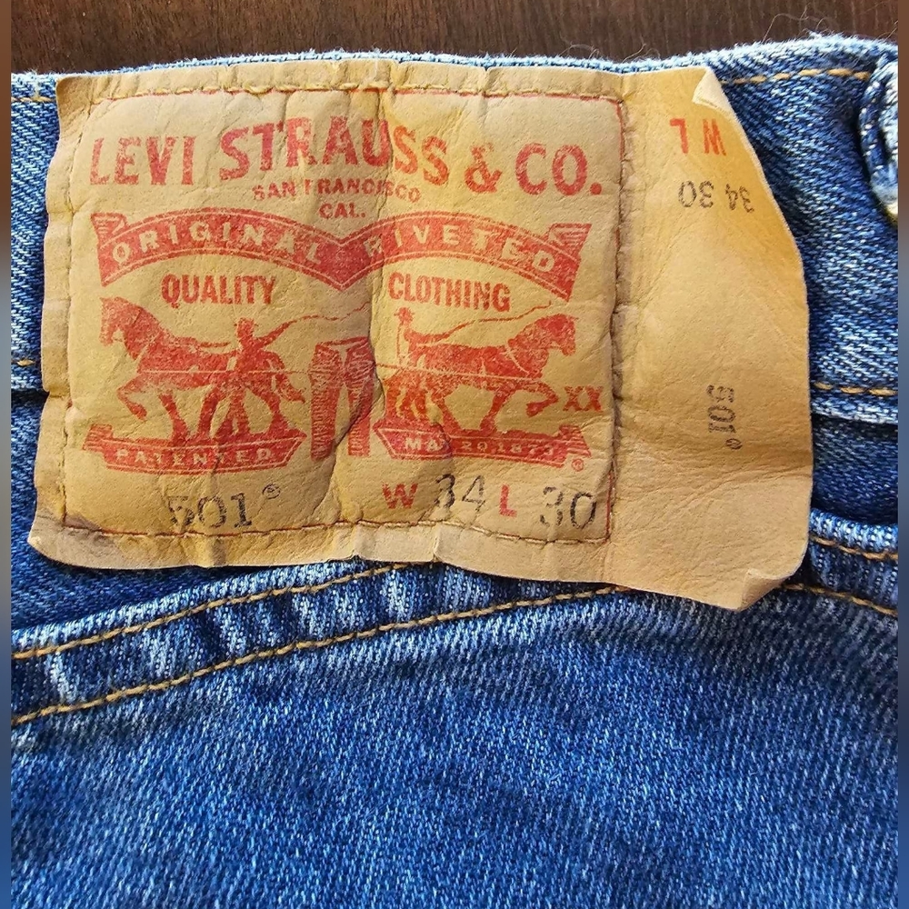 Levi's 501 Straight Leg Button Fly Jeans